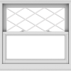 WDMA 38x36 (37.5 x 35.5 inch)  Aluminum Single Double Hung Window with Diamond Grids