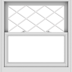 WDMA 38x40 (37.5 x 39.5 inch)  Aluminum Single Double Hung Window with Diamond Grids