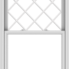 WDMA 38x54 (37.5 x 53.5 inch)  Aluminum Single Double Hung Window with Diamond Grids