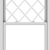 WDMA 38x57 (37.5 x 56.5 inch)  Aluminum Single Double Hung Window with Diamond Grids