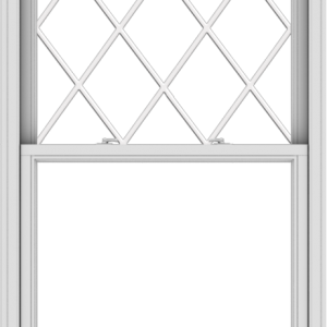 WDMA 38x66 (37.5 x 65.5 inch)  Aluminum Single Double Hung Window with Diamond Grids