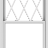 WDMA 38x96 (37.5 x 95.5 inch)  Aluminum Single Double Hung Window with Diamond Grids