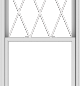 WDMA 40x114 (39.5 x 113.5 inch)  Aluminum Single Double Hung Window with Diamond Grids