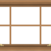 WDMA 40x20 (39.5 x 19.5 inch) Oak Wood Green Aluminum Push out Awning Window with Colonial Grids Interior