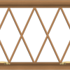WDMA 40x24 (39.5 x 23.5 inch) Oak Wood Green Aluminum Push out Awning Window without Grids with Diamond Grills