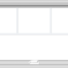 WDMA 40x24 (39.5 x 23.5 inch) White Vinyl uPVC Crank out Awning Window with Fractional Grilles