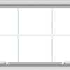 WDMA 40x24 (39.5 x 23.5 inch) White uPVC Vinyl Push out Awning Window with Colonial Grids Interior
