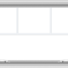 WDMA 40x24 (39.5 x 23.5 inch) White uPVC Vinyl Push out Awning Window with Fractional Grilles