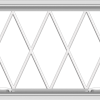 WDMA 40x24 (39.5 x 23.5 inch) White uPVC Vinyl Push out Awning Window without Grids with Diamond Grills