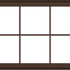 WDMA 40x30 (39.5 x 29.5 inch) Oak Wood Dark Brown Bronze Aluminum Crank out Awning Window with Colonial Grids Exterior