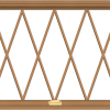 WDMA 40x30 (39.5 x 29.5 inch) Oak Wood Dark Brown Bronze Aluminum Crank out Awning Window without Grids with Diamond Grills