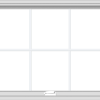 WDMA 40x30 (39.5 x 29.5 inch) White Vinyl uPVC Crank out Awning Window with Colonial Grids Interior