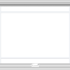 WDMA 40x30 (39.5 x 29.5 inch) White Vinyl uPVC Crank out Awning Window with Prairie Grilles