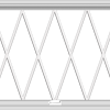 WDMA 40x30 (39.5 x 29.5 inch) White Vinyl uPVC Crank out Awning Window without Grids with Diamond Grills