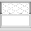 WDMA 40x36 (39.5 x 35.5 inch)  Aluminum Single Double Hung Window with Diamond Grids