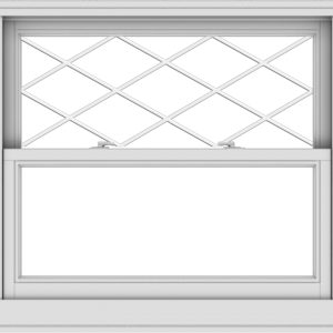 WDMA 40x36 (39.5 x 35.5 inch)  Aluminum Single Double Hung Window with Diamond Grids