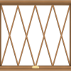 WDMA 40x36 (39.5 x 35.5 inch) Oak Wood Dark Brown Bronze Aluminum Crank out Awning Window without Grids with Diamond Grills