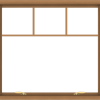 WDMA 40x36 (39.5 x 35.5 inch) Oak Wood Green Aluminum Push out Awning Window with Fractional Grilles