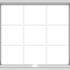 WDMA 40x36 (39.5 x 35.5 inch) White Vinyl uPVC Crank out Awning Window with Colonial Grids Interior