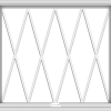 WDMA 40x36 (39.5 x 35.5 inch) White Vinyl uPVC Crank out Awning Window without Grids with Diamond Grills
