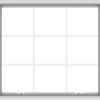WDMA 40x36 (39.5 x 35.5 inch) White uPVC Vinyl Push out Awning Window with Colonial Grids Interior