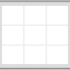 WDMA 40x36 (39.5 x 35.5 inch) White uPVC Vinyl Push out Awning Window with Colonial Grids Exterior