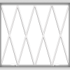 WDMA 40x36 (39.5 x 35.5 inch) White uPVC Vinyl Push out Awning Window without Grids with Diamond Grills