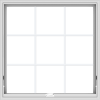 WDMA 40x40 (39.5 x 39.5 inch) White Vinyl uPVC Crank out Awning Window with Colonial Grids Interior