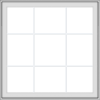 WDMA 40x40 (39.5 x 39.5 inch) White Vinyl uPVC Crank out Awning Window with Colonial Grids Exterior