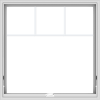 WDMA 40x40 (39.5 x 39.5 inch) White Vinyl uPVC Crank out Awning Window with Fractional Grilles