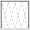 WDMA 40x40 (39.5 x 39.5 inch) White Vinyl uPVC Crank out Awning Window without Grids with Diamond Grills