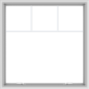 WDMA 40x40 (39.5 x 39.5 inch) White uPVC Vinyl Push out Awning Window with Fractional Grilles