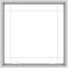 WDMA 40x40 (39.5 x 39.5 inch) White uPVC Vinyl Push out Awning Window with Prairie Grilles
