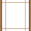 WDMA 40x48 (39.5 x 47.5 inch) Oak Wood Dark Brown Bronze Aluminum Crank out Awning Window with Prairie Grilles