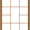 WDMA 40x48 (39.5 x 47.5 inch) Oak Wood Dark Brown Bronze Aluminum Crank out Awning Window without Grids with Victorian Grills