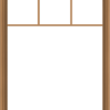 WDMA 40x48 (39.5 x 47.5 inch) Oak Wood Green Aluminum Push out Awning Window with Fractional Grilles