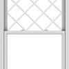 WDMA 40x54 (39.5 x 53.5 inch)  Aluminum Single Double Hung Window with Diamond Grids