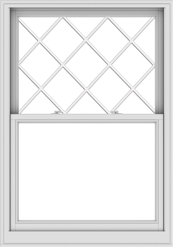 WDMA 40x57 (39.5 x 56.5 inch)  Aluminum Single Double Hung Window with Diamond Grids