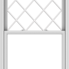 WDMA 40x60 (39.5 x 59.5 inch)  Aluminum Single Double Hung Window with Diamond Grids