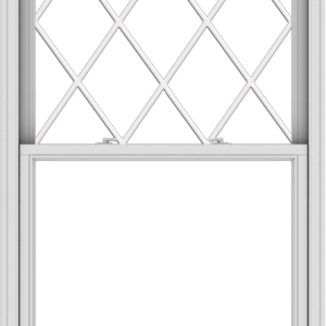 WDMA 40x72 (39.5 x 71.5 inch)  Aluminum Single Double Hung Window with Diamond Grids