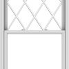 WDMA 40x78 (39.5 x 77.5 inch)  Aluminum Single Double Hung Window with Diamond Grids