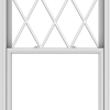 WDMA 40x90 (39.5 x 89.5 inch)  Aluminum Single Double Hung Window with Diamond Grids