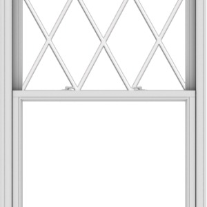 WDMA 40x90 (39.5 x 89.5 inch)  Aluminum Single Double Hung Window with Diamond Grids