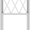 WDMA 40x96 (39.5 x 95.5 inch)  Aluminum Single Double Hung Window with Diamond Grids