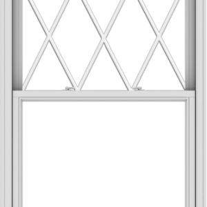 WDMA 40x96 (39.5 x 95.5 inch)  Aluminum Single Double Hung Window with Diamond Grids