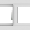 WDMA 42x12 (41.5 x 11.5 inch) Vinyl uPVC White Slide Window without Grids Interior
