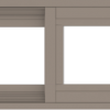 WDMA 42x12 (41.5 x 11.5 inch) Vinyl uPVC Brown Slide Window without Grids Exterior