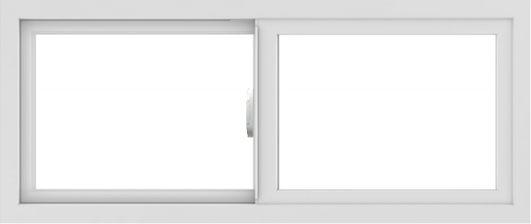 WDMA 42x18 (41.5 x 17.5 inch) Vinyl uPVC White Slide Window without Grids Interior