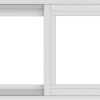 WDMA 42x18 (41.5 x 17.5 inch) Vinyl uPVC White Slide Window without Grids Exterior