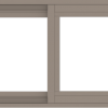 WDMA 42x18 (41.5 x 17.5 inch) Vinyl uPVC Brown Slide Window without Grids Exterior